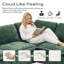 Ensemble de salon à accoudoirs carrés en chenille vert (canapé, causeuse et fauteuil)-1724625228