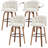 Swivel Upholstered Faux Leather Counter Stool with Solid Wood Frame-100737384-100737383