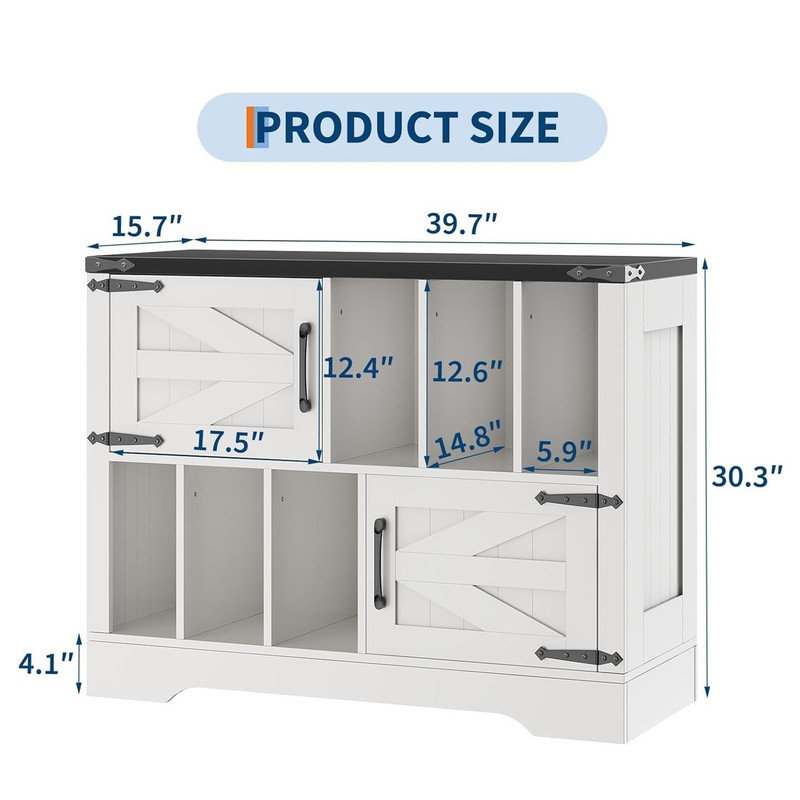 76.2cm H Media Shelves, White