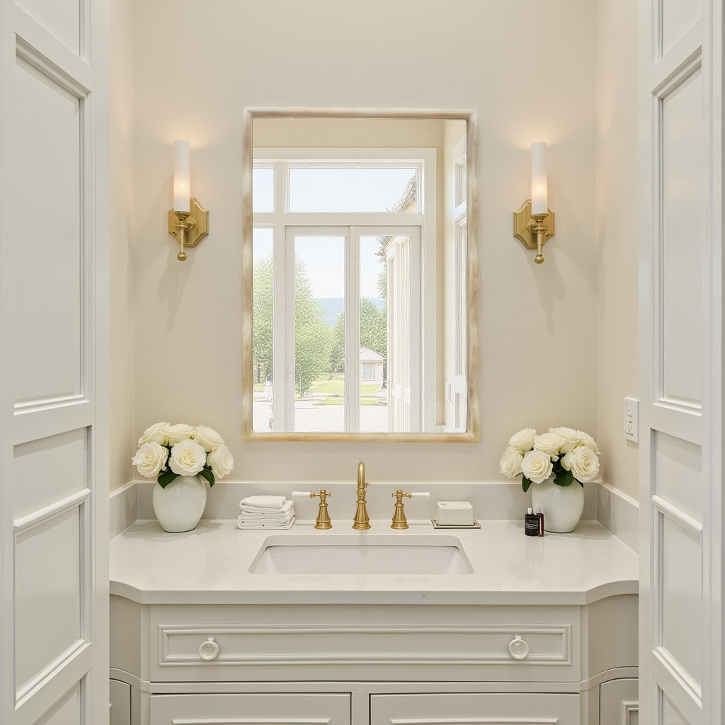 Willow Scalloped Mirror, Bleached Oak