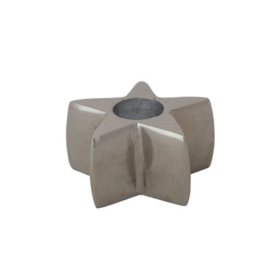 Starburst Cast Aluminum Taper Holder