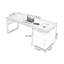 Bureaux rectangulaires en bois massif brun noyer + blanc-1656956344