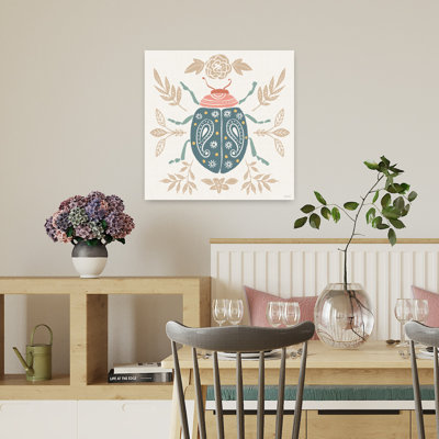 Bugs And Botanicals IV Color Contemporary Ladybug Beetle Art