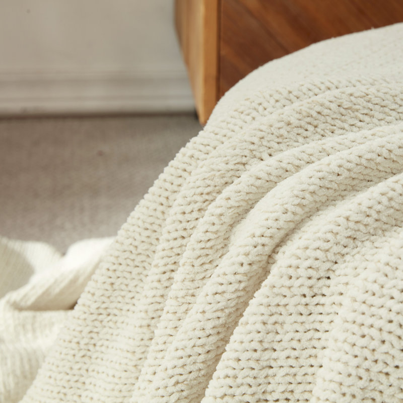 Sweater Knit Blanket 90", 108" W x 90" L