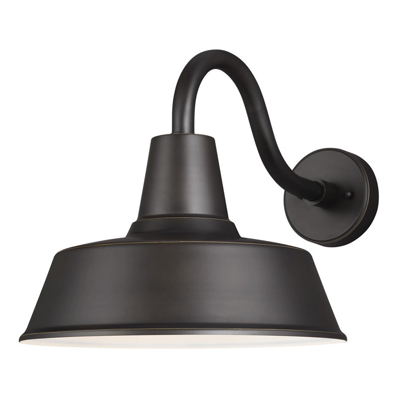 Luminaire de grange d'extérieur Blakeston, H 13,5 po x l 14 po x P 14 po, Non, Bronze antique
