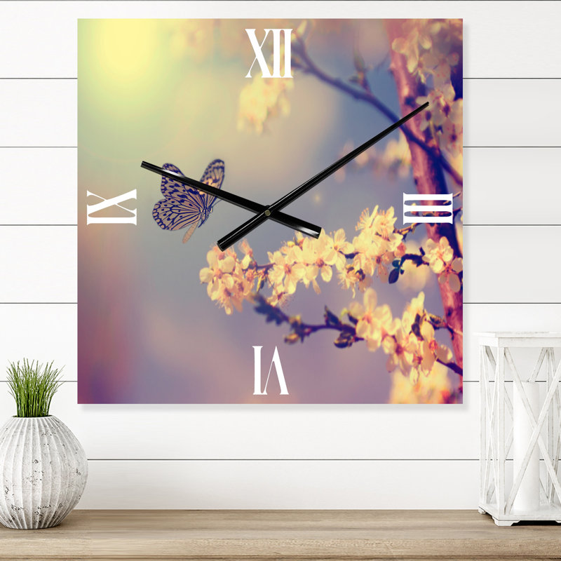 Horloge murale vintage papillon, Moyen