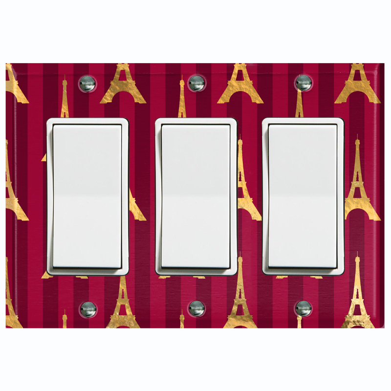 3 - Gang Toggle Light Switch Standard Wall Plate