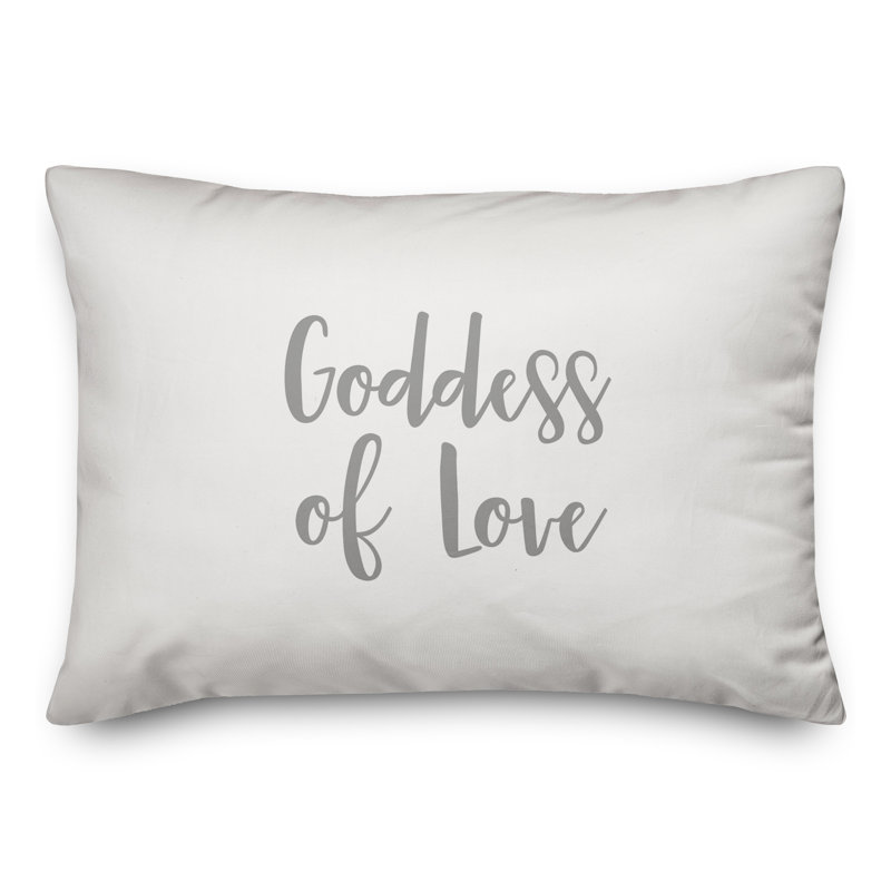  Goddess Of Love Throw Pillow, Gray/White
