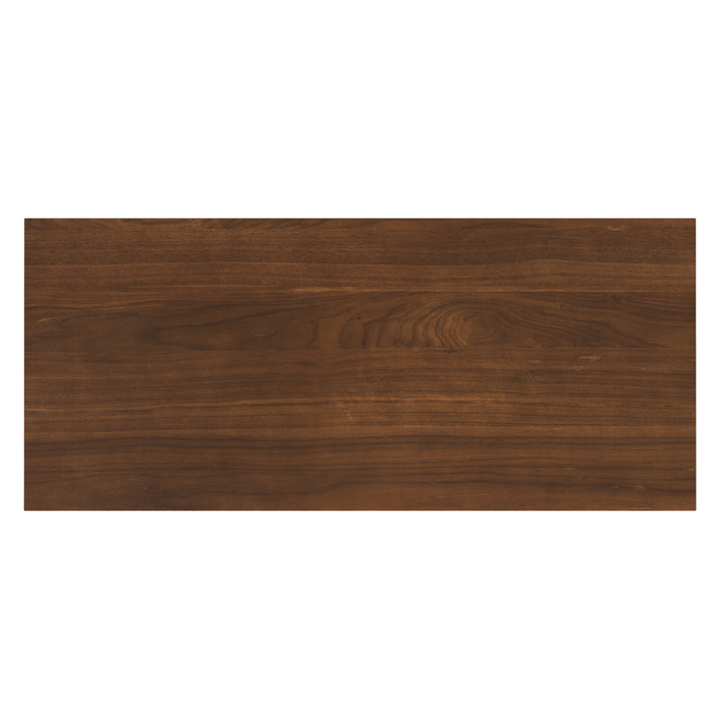 Lowry 39"W Solid Acacia Wood Modern Industrial Medium Storage Cabinet with Adjustable Shelves and Metal Legs, Walnut Veneer