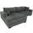 Sectional Sofa With Thick Cushions, And Built-In Cup Holders & Charging Ports-1850317243