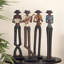 Ensemble de sculpture brune en poly-901078816-901078813