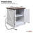 Farmhouse End Table with Charging Station & Adjustable Shelf – Rustic Walnut Nightstand with Barn Doors for Bedroom & Living Room, White-117598107