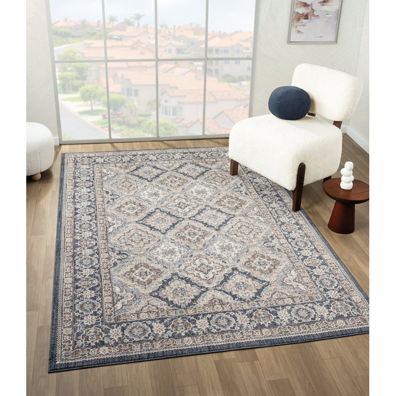 Tapis de couloir bleu 2 pi 7 po x 7 pi 2 po Faran Amazing Grace de United Weavers