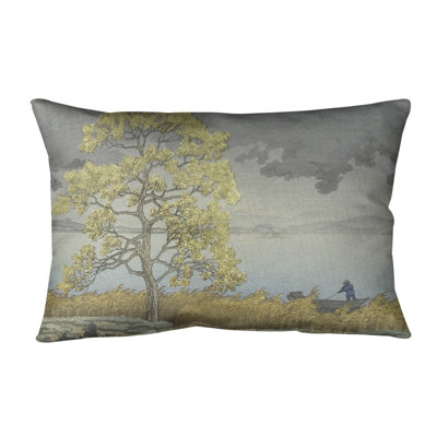 Coussin lombaire en lin de pluie sur pied