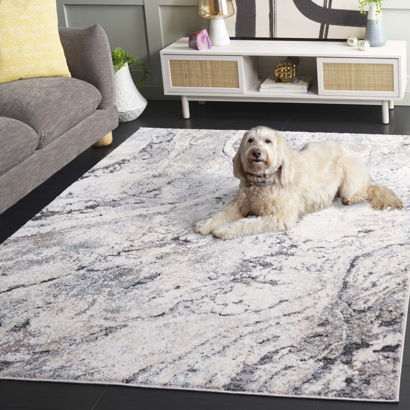 Lekesia Opal Performance Abstract Rug, Rectangle 9' x 12'
