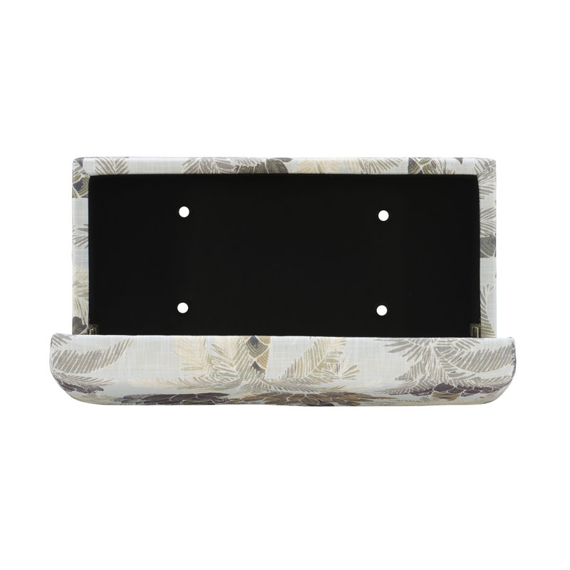 Pierro Upholstered Storage Bench, Gray Floral