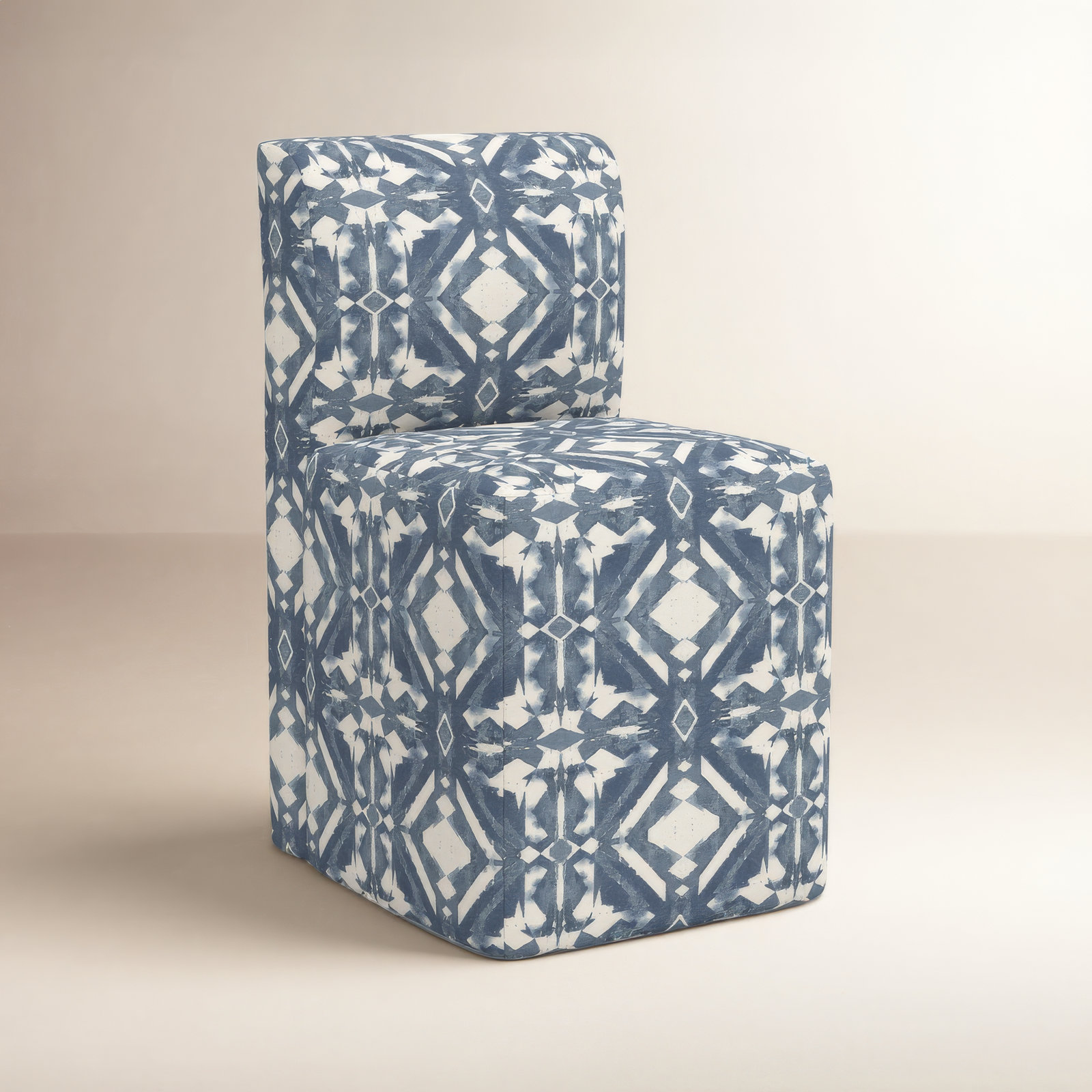 Mendy Dining Chair, Asha Blue Ikat