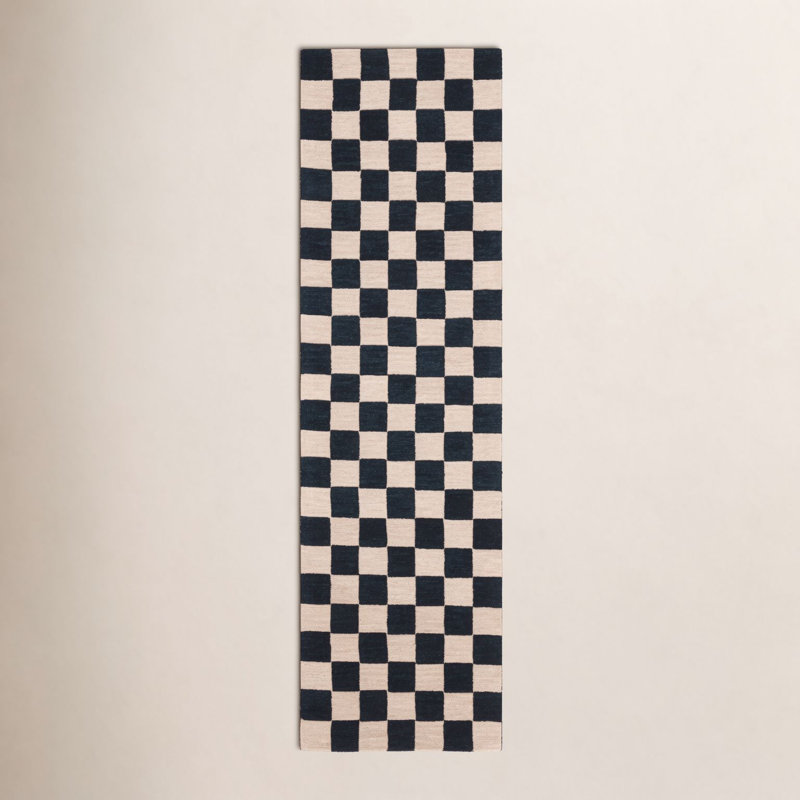 Freesia Area Rug In Black/Beige, Runner 2'3" x 8'