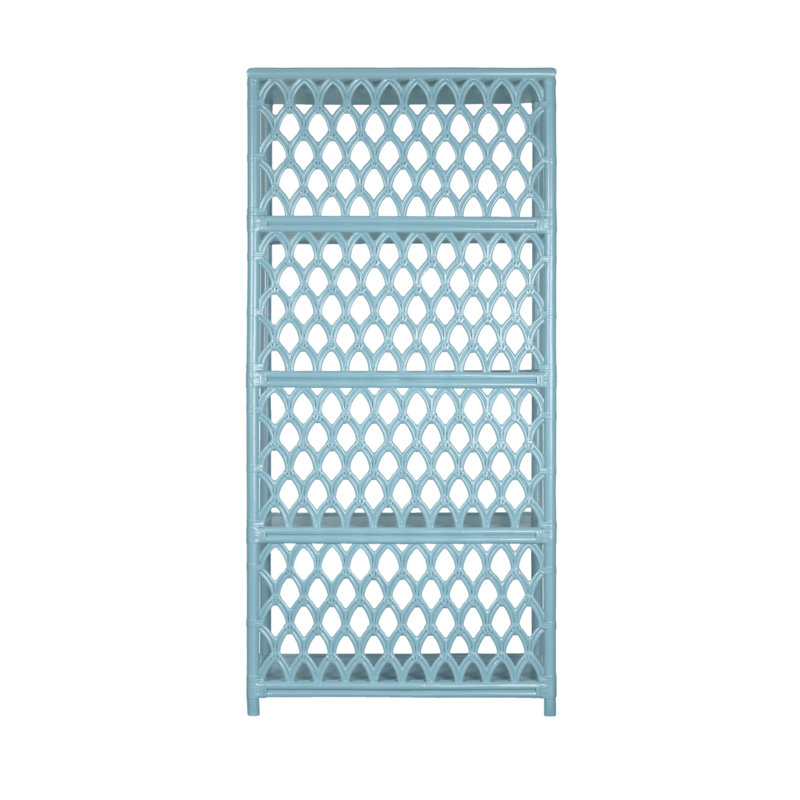 Casablanca 75.5" H x 35.5" W Standard Bookcase, Pool Blue