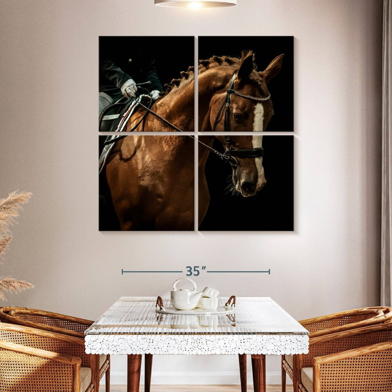 Cheval châtaignier Brampt, H 45 po x l 45 po