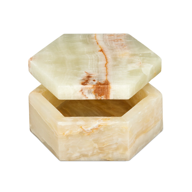Arco Green Onyx Hexagon Box