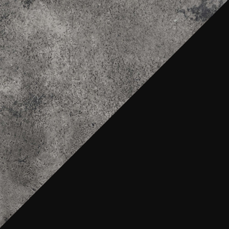 Asyra End Table, Cement/Black