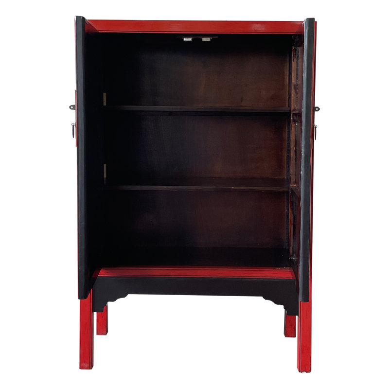 Tammo Solid Wood 2 - Door Rectangle Accent Cabinet