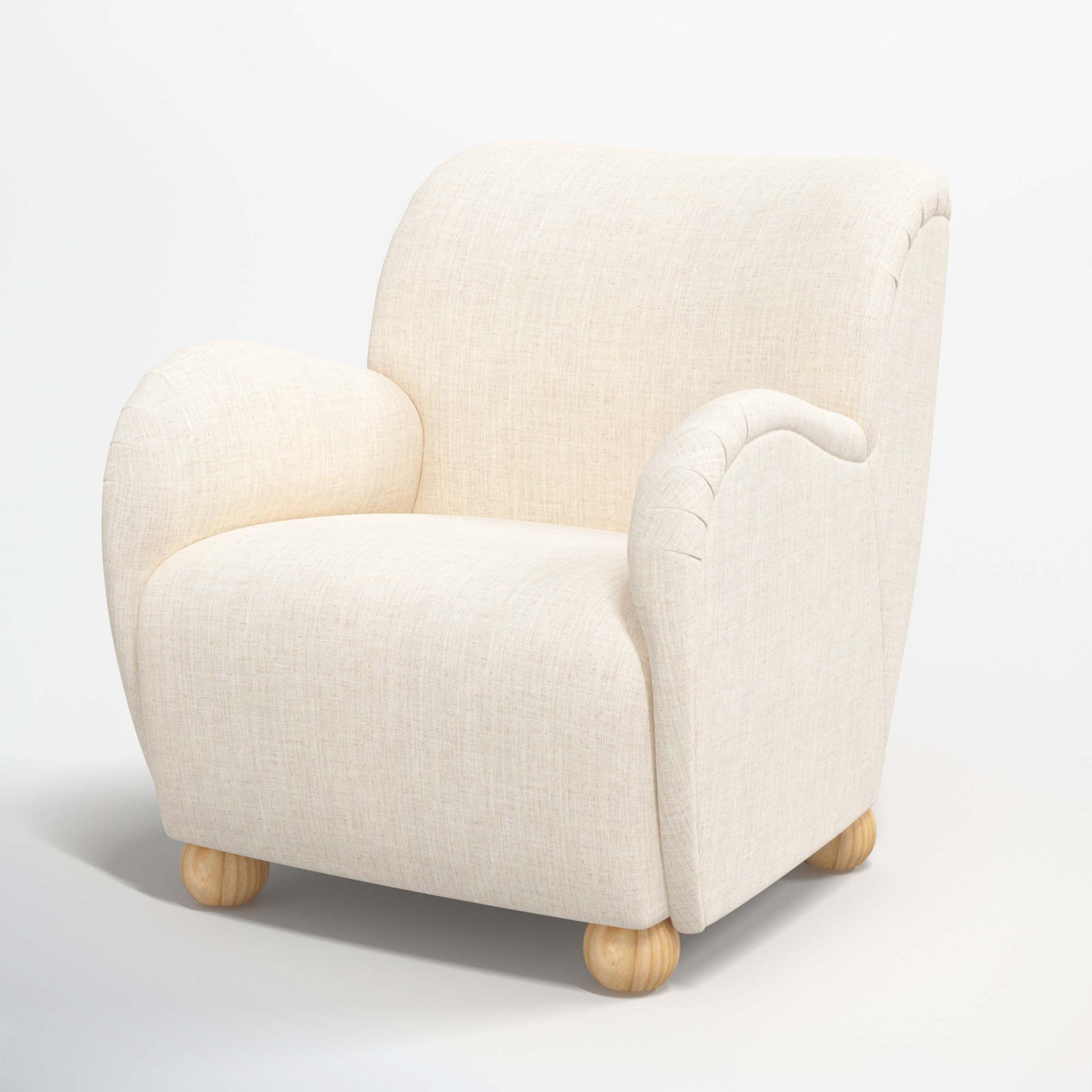 Cowen Armchair, Classic Talc Linen