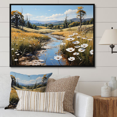 «Meadow Whispers», impression pastorale sur toile