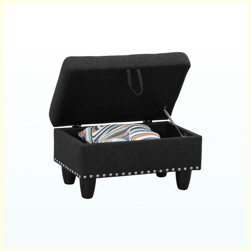 Canapé modulaire en L noir faisant face à la droite avec porte-gobelets intégré, mobilier de salon modulaire