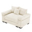 Canapé modulaire surdimensionné en forme de nuage de 54,3 po, accoudoirs très épais, bons coussins de résilience, conception ergonomique en velours côtelé de qualité supérieure, assemblage facile pour le salon, crème-830348738