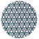 Tapis bleu sarcelle / blanc Ewald