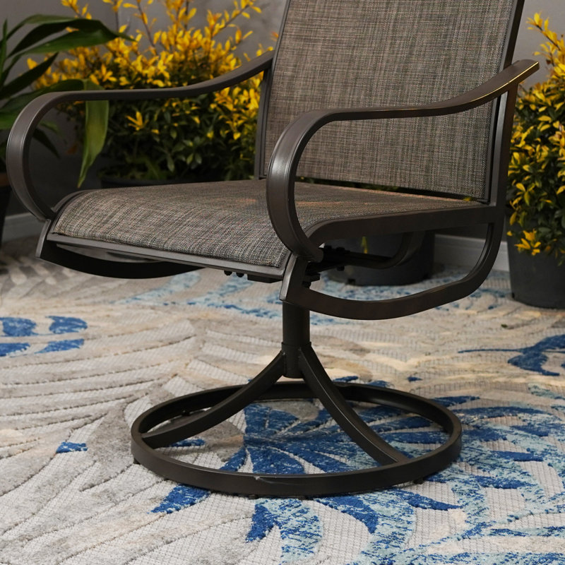 Fauteuil de salle à manger d'extérieur Leonard, Brun
