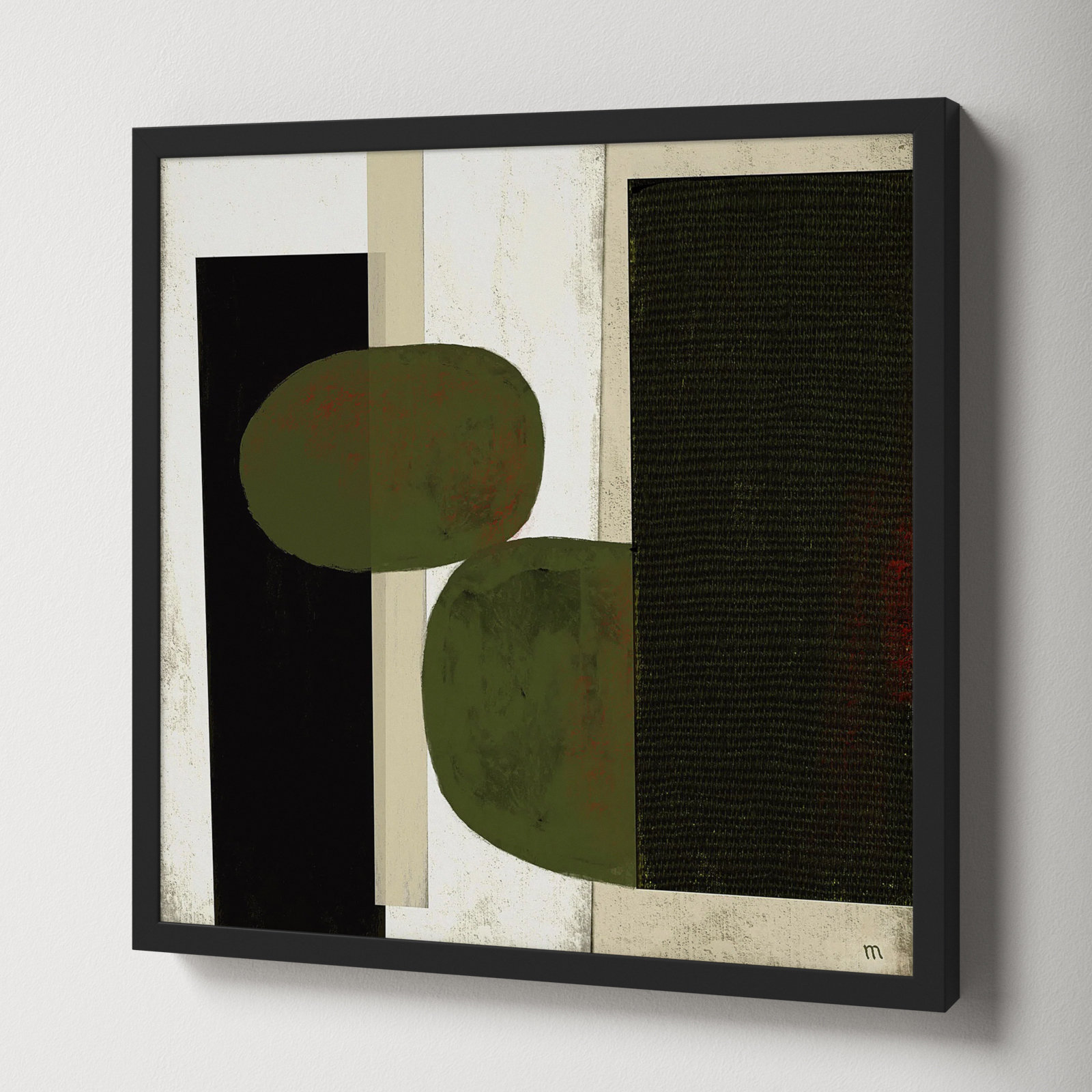 Collage 1 by StudioM, Black Framed Paper, 30" H x 30" W x 1.25" D