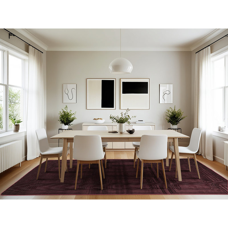 Machine Washable Trellis Brown Area Rug, Rectangle 7' x 10'