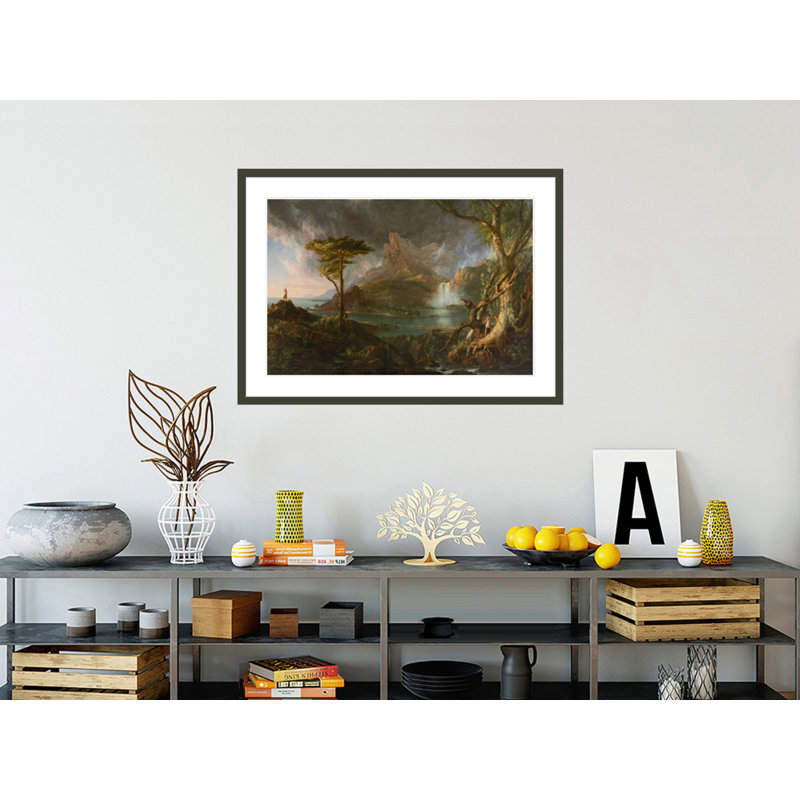 «A Wild Scene» par Thomas Cole, impression giclée sur cadre, H 30 po x l 41,5 po