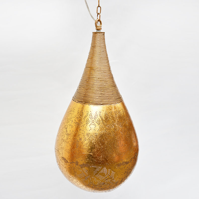 Tollefson 1 - Light Teardrop Pendant, Gold
