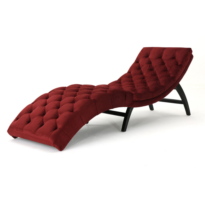 Chaise longue sans accoudoirs Rojo, Grenat