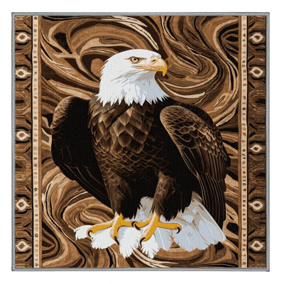 Washable Bald Eagle Birds Area Rug