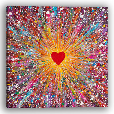 Infinite Love Rays Wrapped Canvas Wall Art