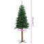 Slim Christmas Tree PVC and Solid Pine wood-306120857-306120862