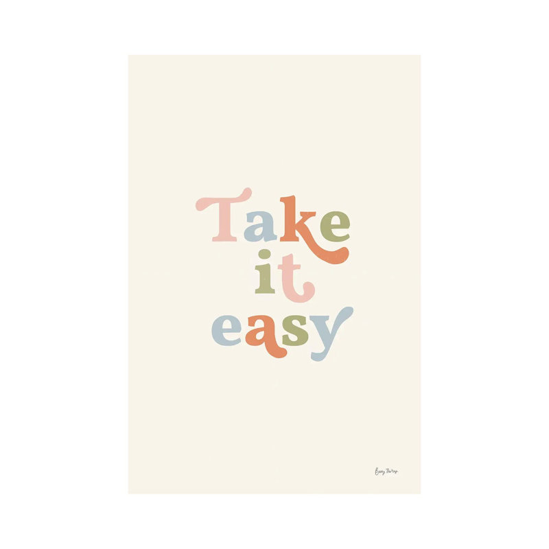 «Take It Easy Pastel» par Becky Thorns - impression, H 40 po x l 26 po x P 1,5 po