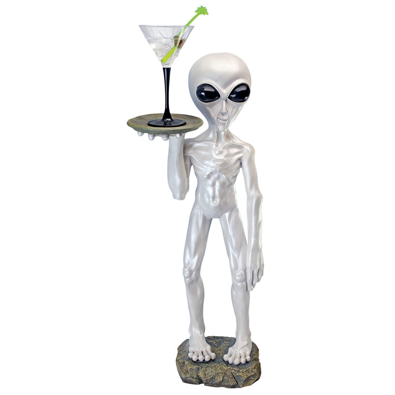 Roswell the Alien Butler Sculpture Tray Table