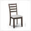 2 pièces de chaises de salle à manger à dossier échelle en bois riche et contemporain