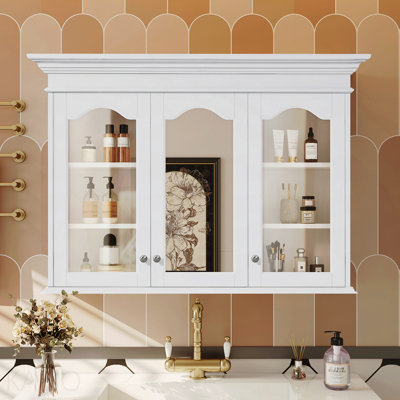 Armoire de rangement 40 po 2-en-1 40 po avec portes miroir