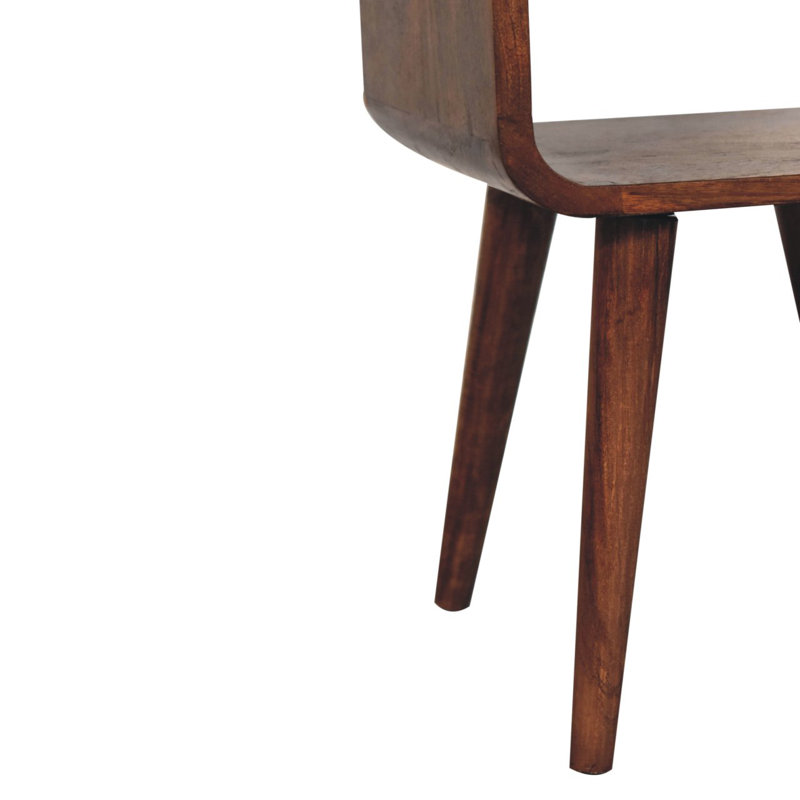 Mini Honey Caramel Mango Wood Bedside Table with Drawer