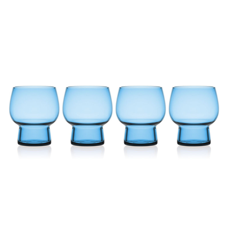 Phoebe 14 oz. Double Old Fashions Glasses, Blue