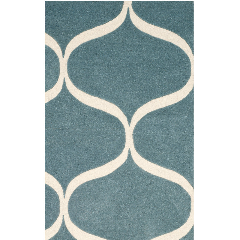 Cannen Hand Tufted Wool Geometric Rug, Runner 2'6" x 8'