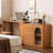 Retro Solid Wood Dressing Table and Cabinet with Extendable Dressing Table