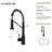 Matt Black Finish 19" Kitchen Faucet - Single Handle, Stainless Steel 304 For A Contemporary Bathroom Built With-89124724